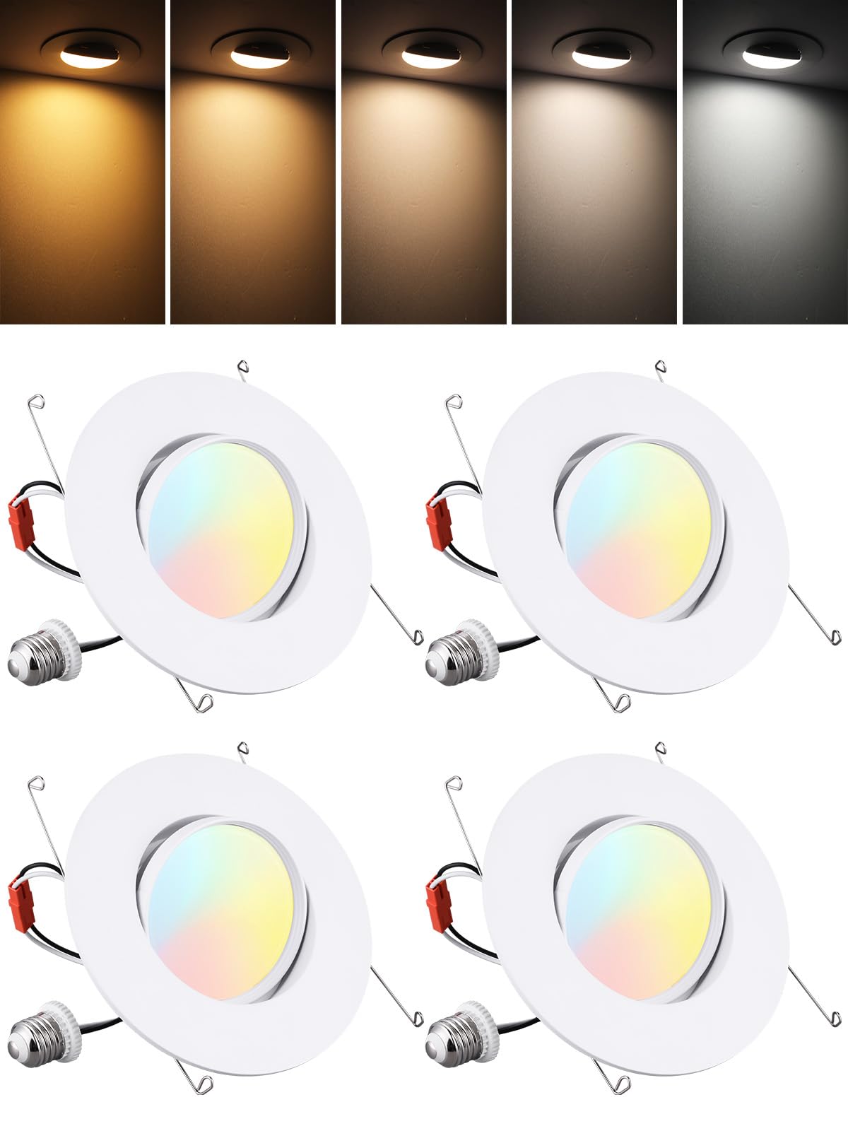 TORCHSTAR 6 Inch 5CCT Retrofit LED Gimbal Recessed Lighting